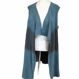 Lafayette 148 Dip-Dye Sleeveless Draped Cardigan